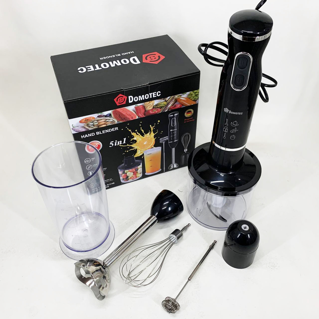 Блендер Domotec R.314B занурювальний 5 в 1800 Вт — изображение 8