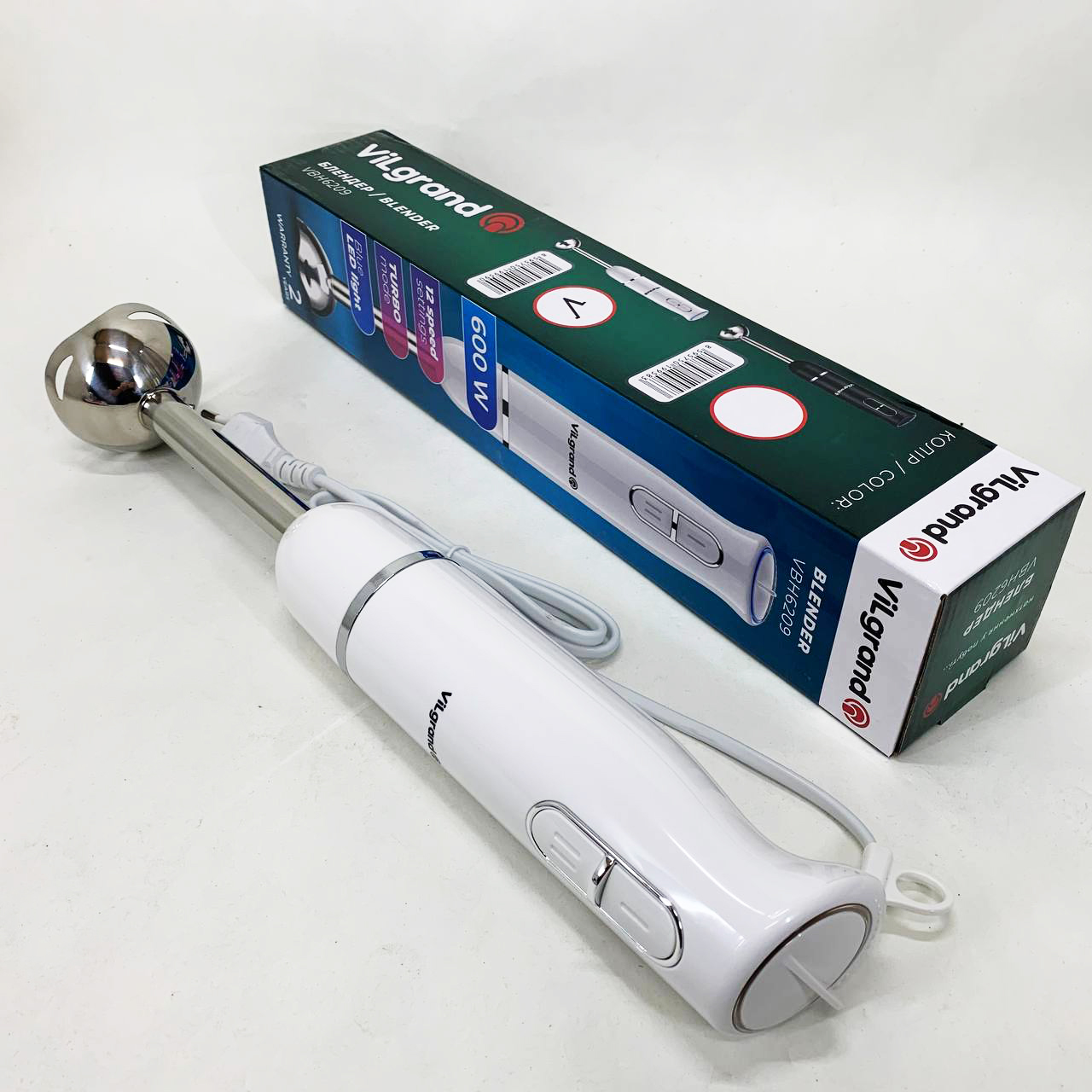 Блендер ViLgrand VBH6209. Колір: білий — изображение 5