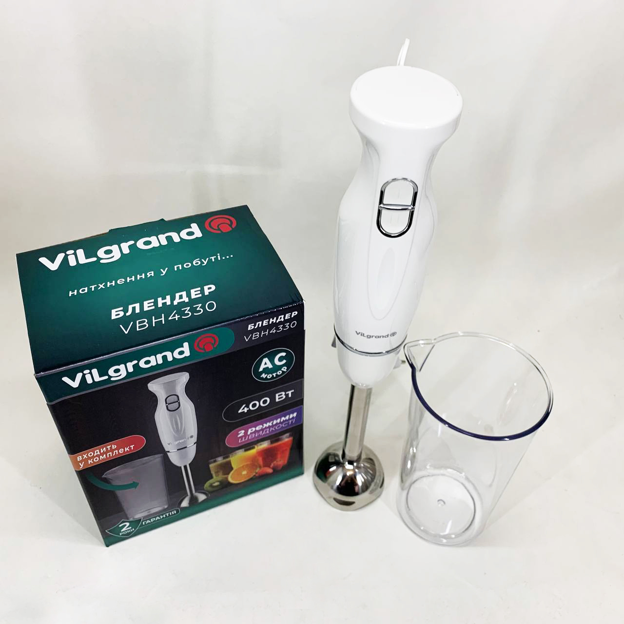 Блендер ViLgrand VBH4330. Колір: білий — изображение 7