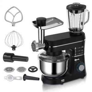 Кухонний комбайн Domotec 6676B 5в1 10L 1400W міксер/блендер/м'ясорубка, Стаціонарний планетарний тістоміс