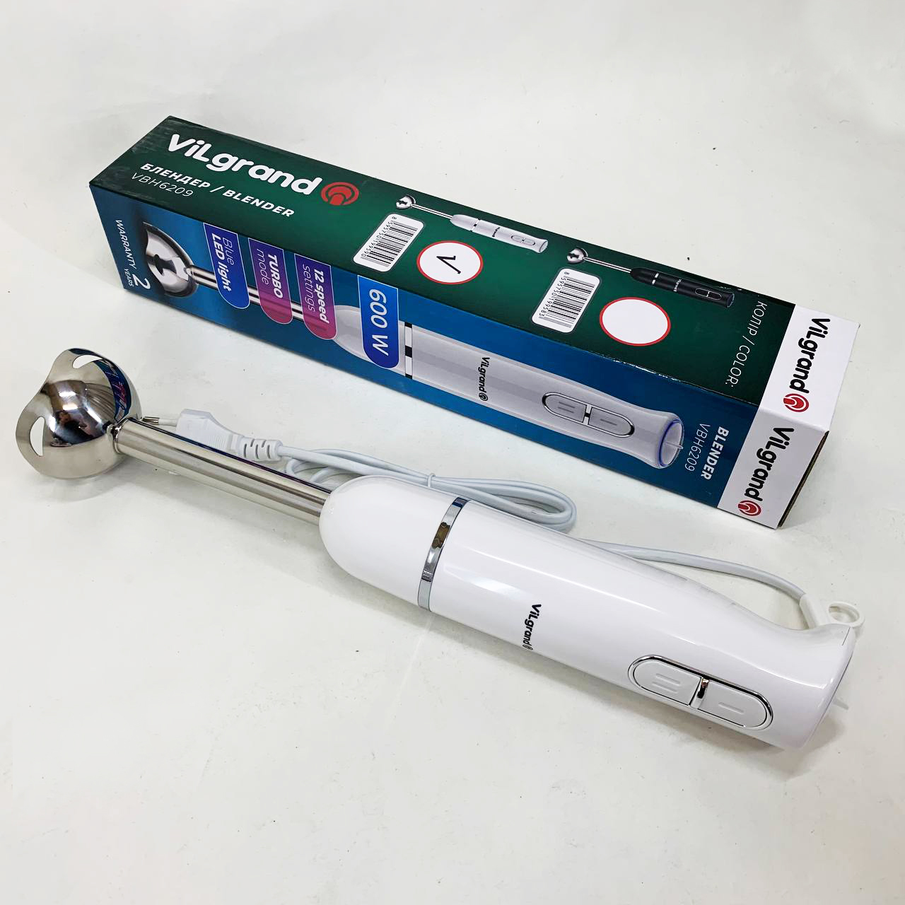 Блендер ViLgrand VBH6209. Колір: білий — изображение 6