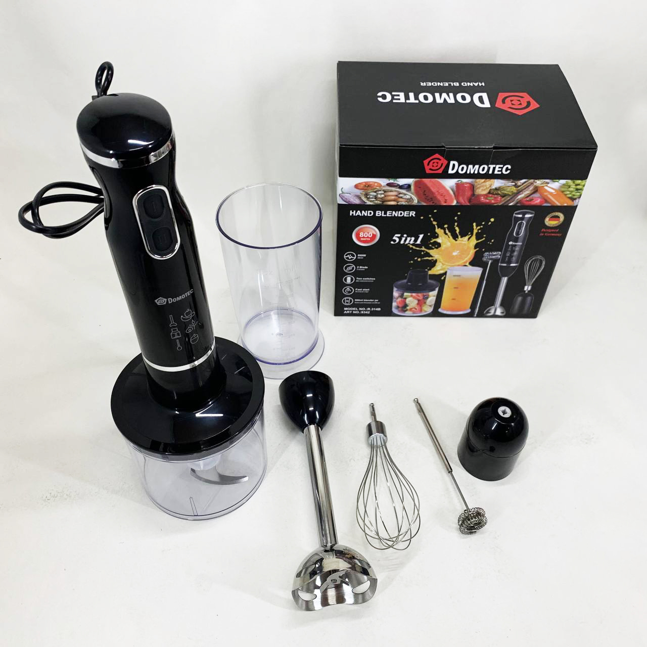 Блендер Domotec R.314B занурювальний 5 в 1800 Вт — изображение 15