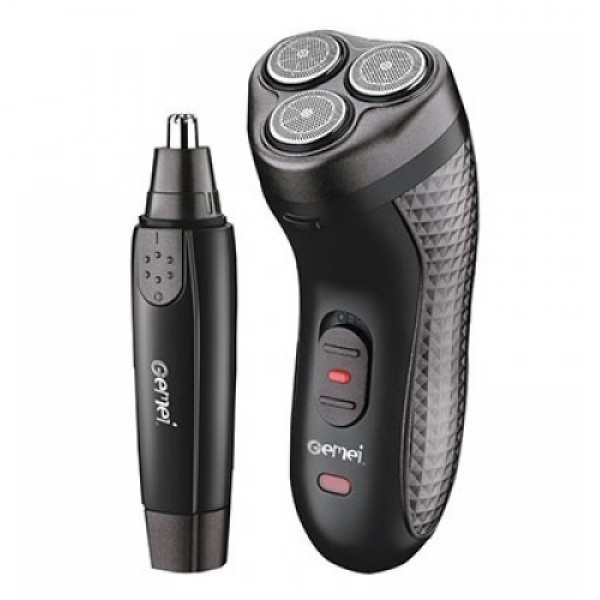 Тример для стрижки бороди триммер для носа, електробритва 3 в 1 GEMEI GM-7113, Тример бездротовий — изображение 10
