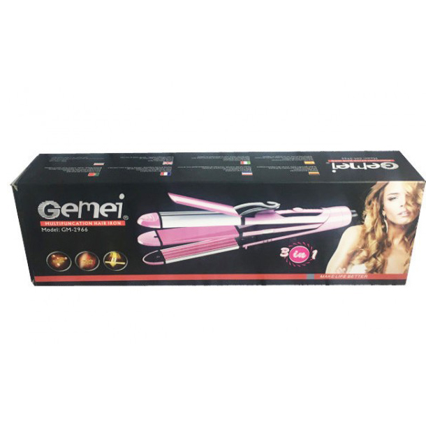 Випрямляч-стайлер GEMEI GM-2966 3-в-1 — гофре та плойка — изображение 13
