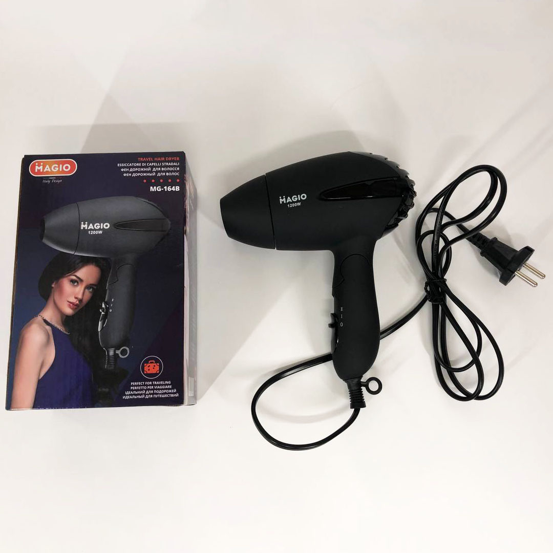 Фен дорожній Magio MG-164B — компактний 1200 Вт, складаний — изображение 7