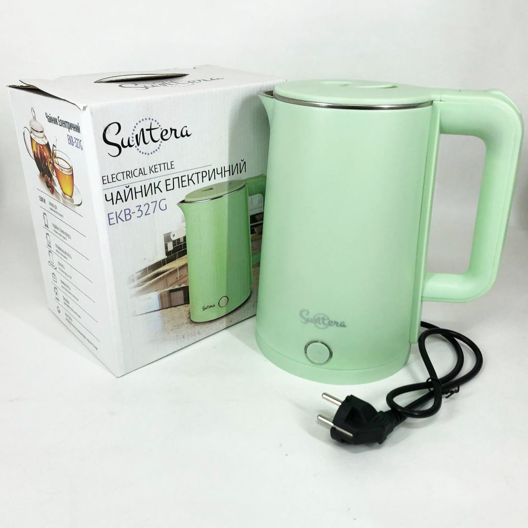 Електрочайник Suntera EKB-327G 1.8 Л, стильний електричний чайник, електронний чайник, дисковий чайник — изображение 5
