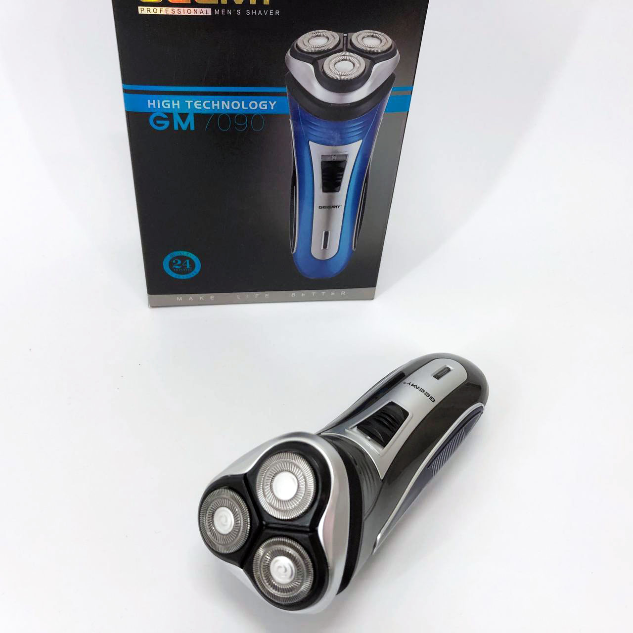 Електробритва GEEMY GM-7090 3 в 1 тример, бездротова електробритва, Тример для вусів. Колір: синій — изображение 8