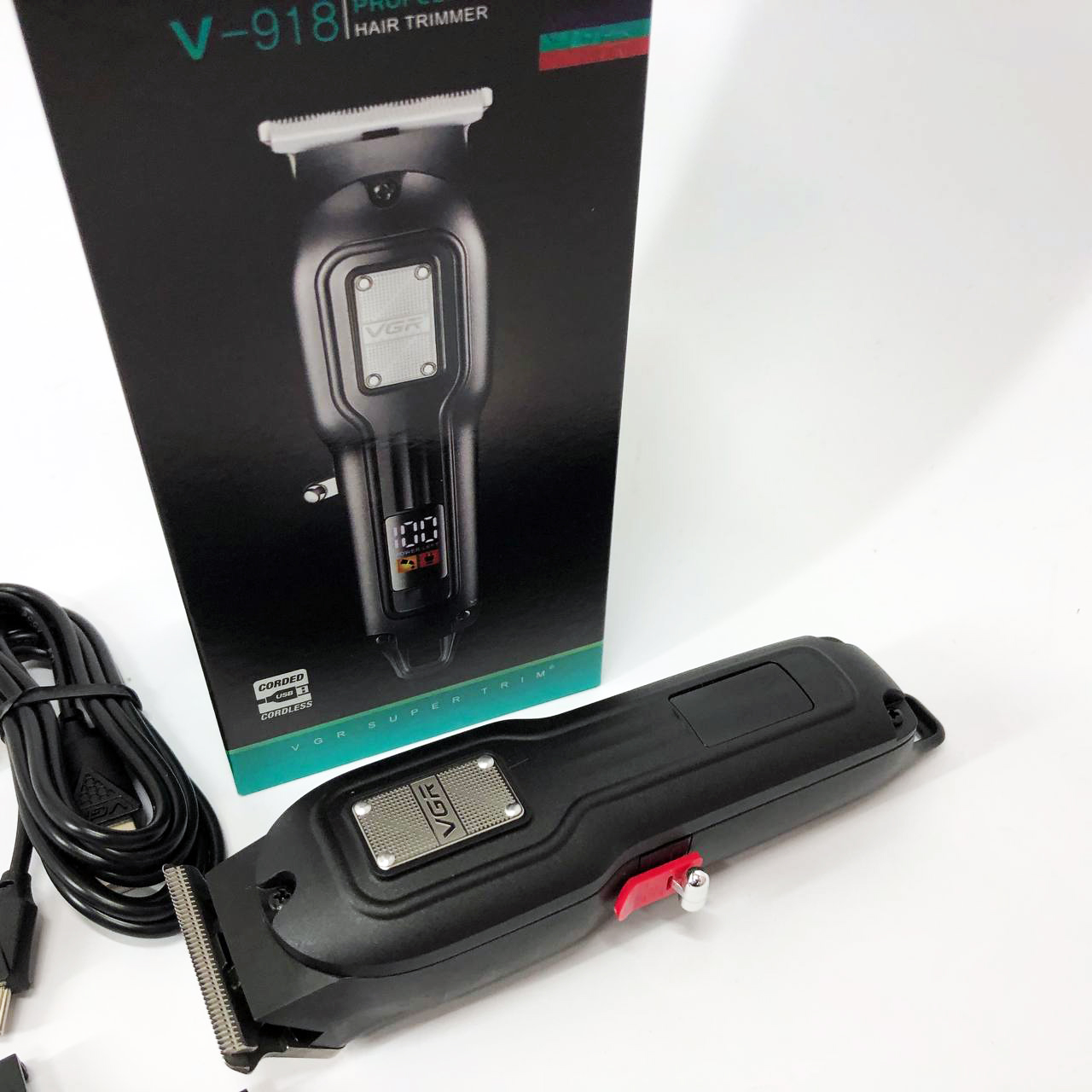 Машинка для стрижки волосся VGR V-918 — бездротова з дисплеєм, 240 хв роботи — изображение 10