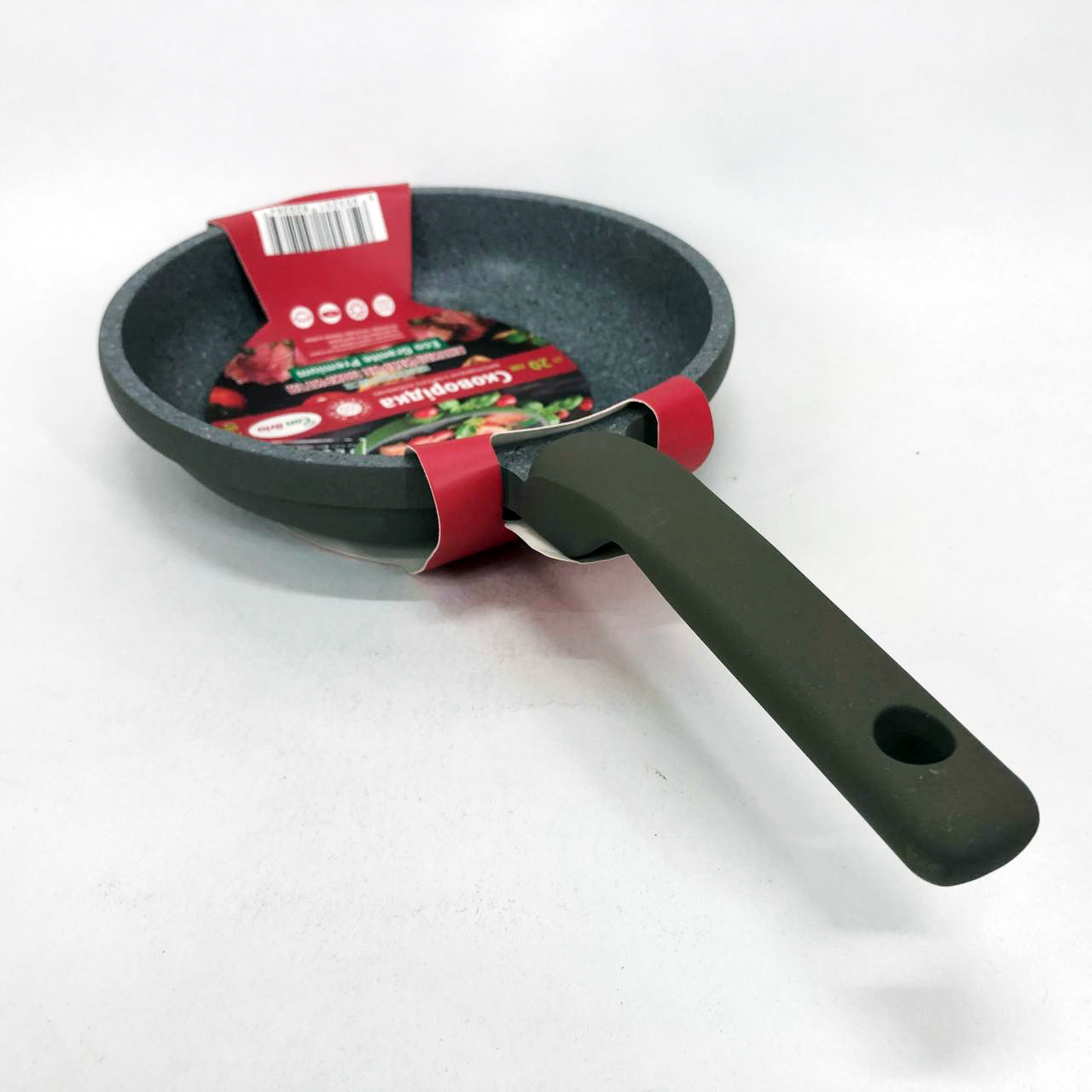 Сковорода Con Brio CB-2026 Eco Granite Premium 20 см. Сковорода для дому якісна. Колір: сірий — изображение 6