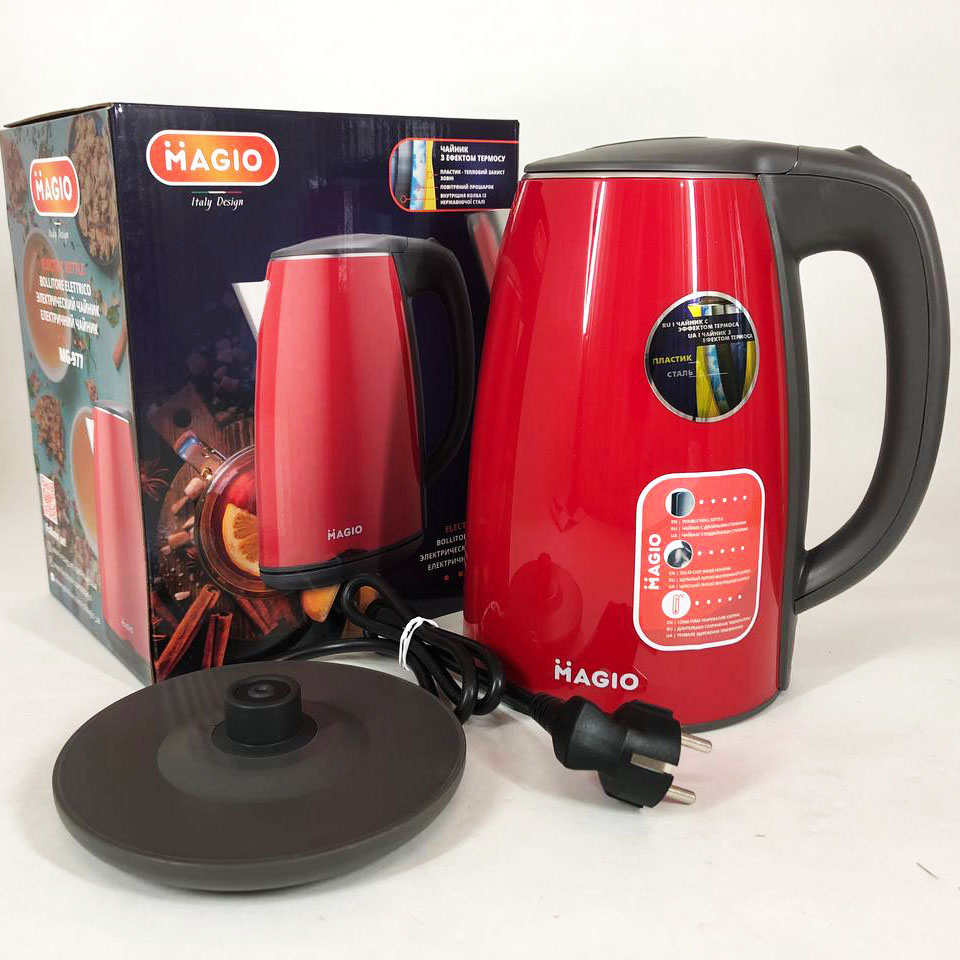 Електрочайник Magio MG-977, 1.7л, гарний електричний чайник, стильний електричний чайник — изображение 11