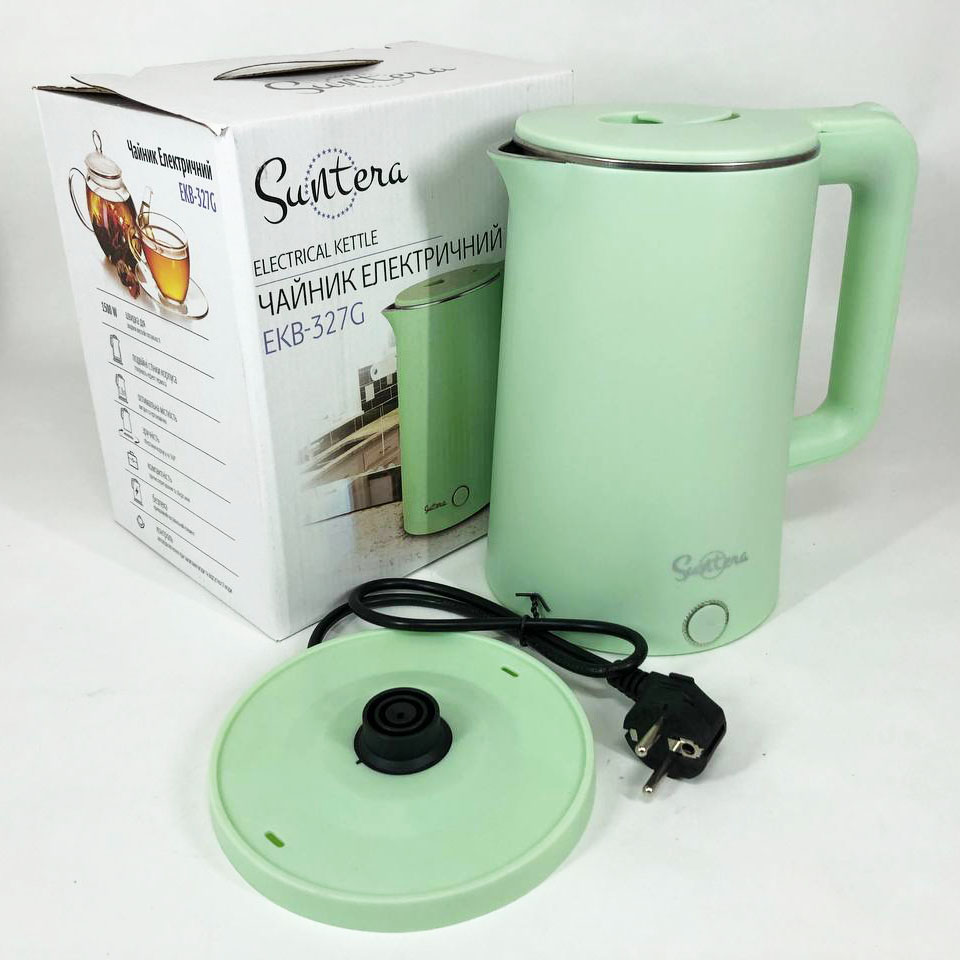 Електрочайник Suntera EKB-327G 1.8 Л, стильний електричний чайник, електронний чайник, дисковий чайник — изображение 4
