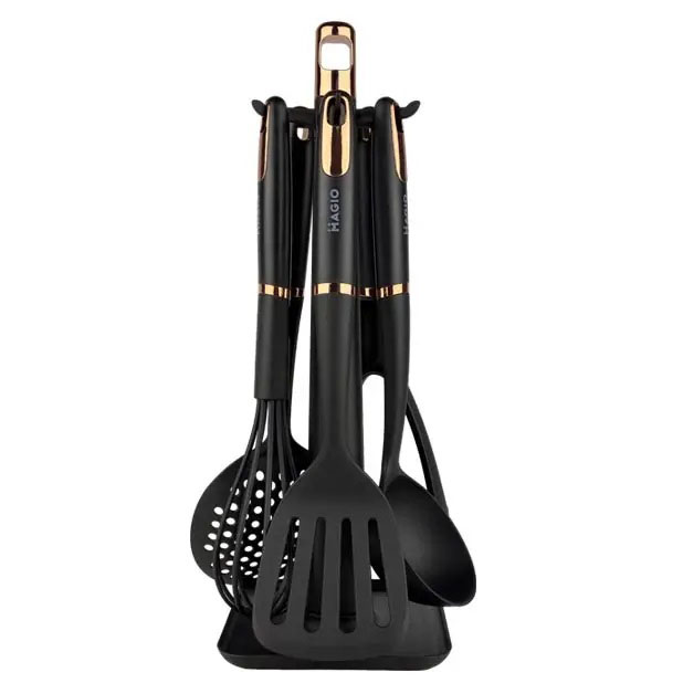 Набір кухонних приладів Magio MG-1126, набір силіконових приладів для кухні, набір нейлонових кухарів — изображение 7