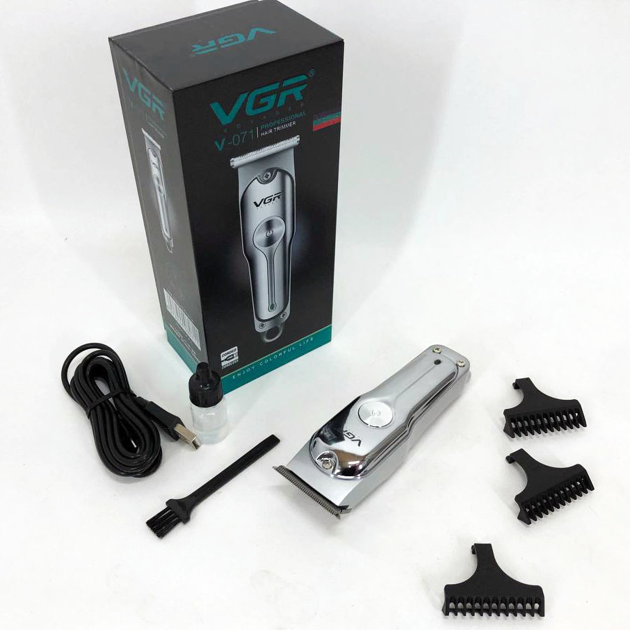 Машинка для стрижки VGR V-071 — акумуляторна безшумна з T-подібним лезом — изображение 11