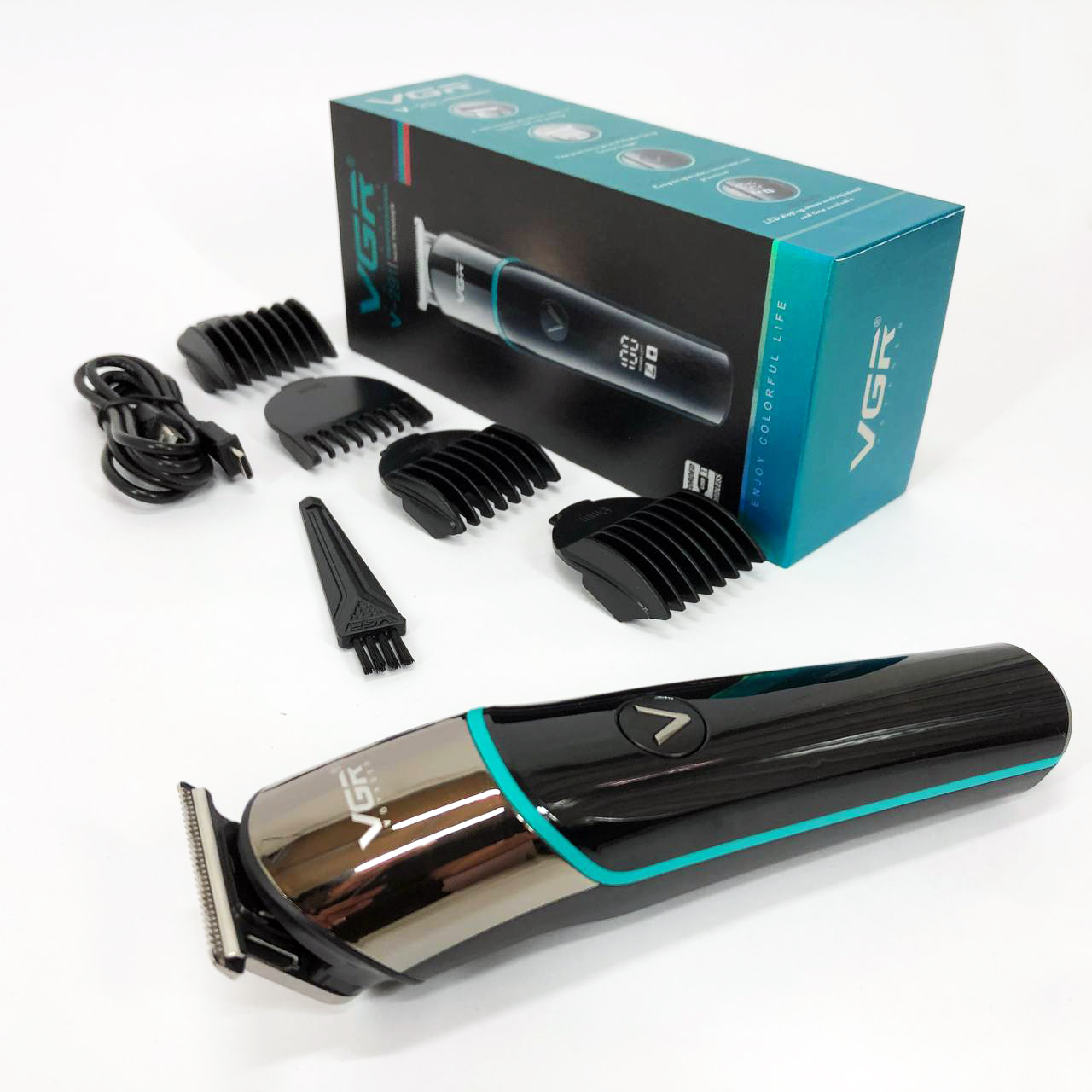 Машинка для стрижки VGR V-291 — професійний T‑триммер з USB-зарядкою — изображение 7