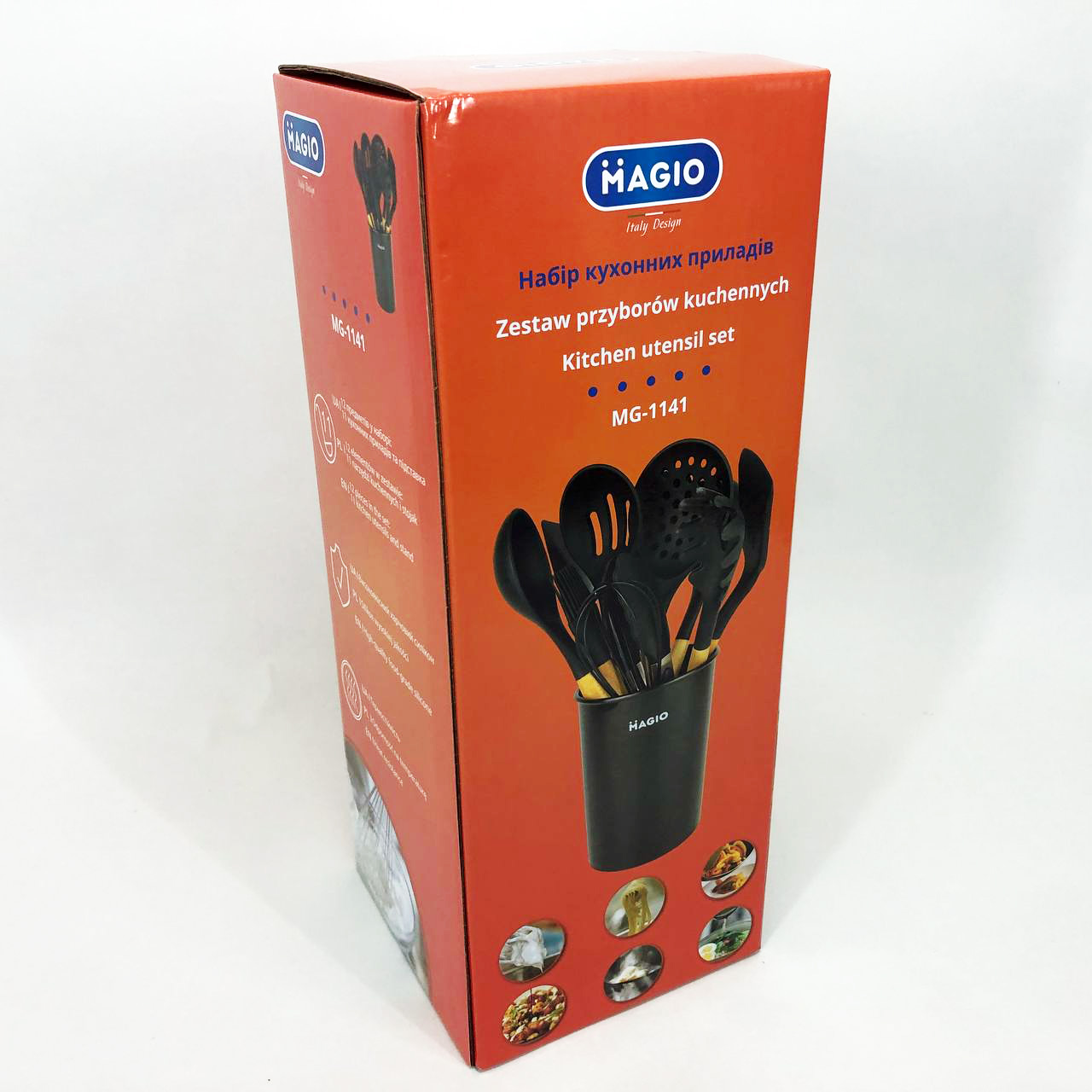 Набір кухонний із 11 силіконових предметів Magio MG-1141, Набір приладдя для кухні із силікону — изображение 4