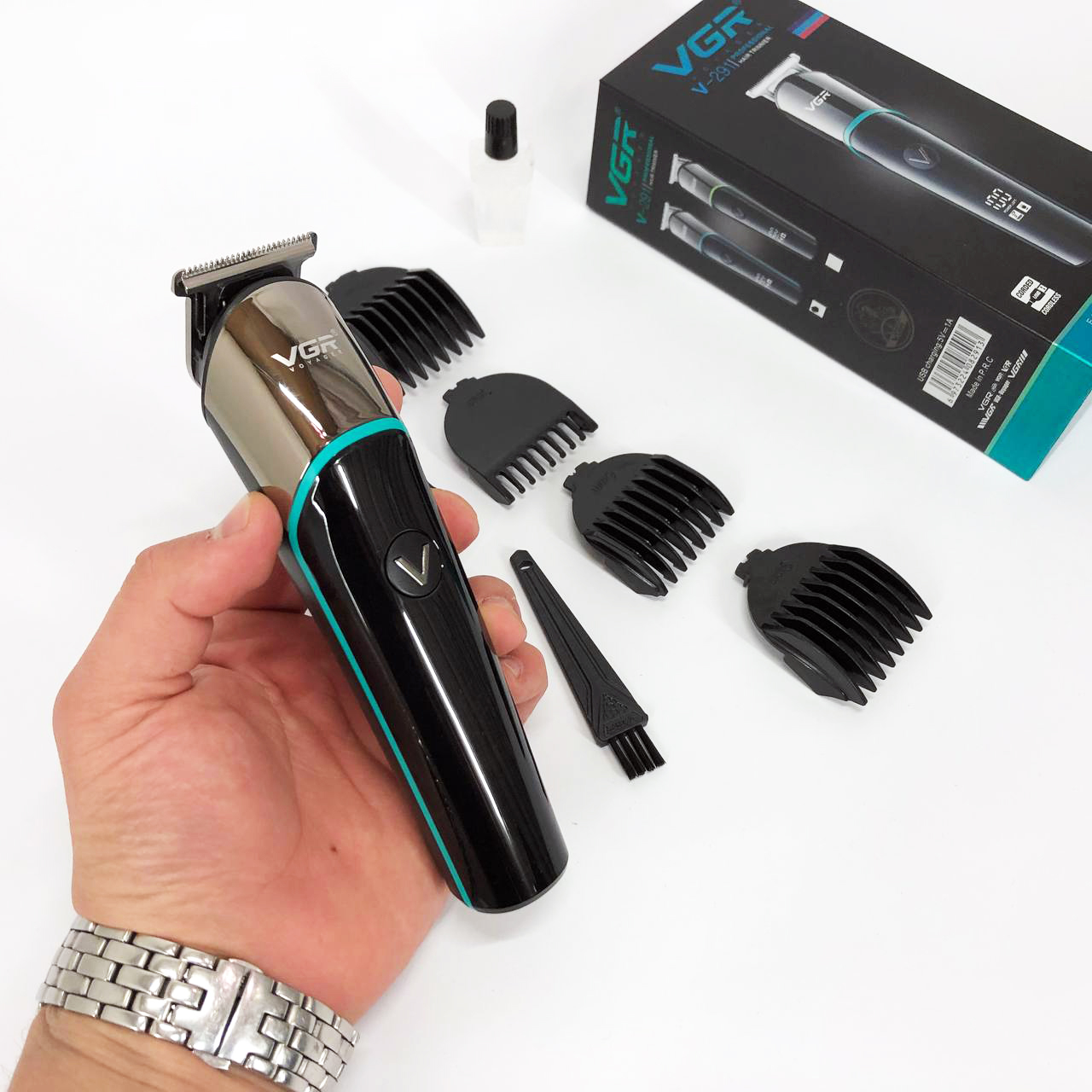 Машинка для стрижки VGR V-291 — професійний T‑триммер з USB-зарядкою — изображение 22