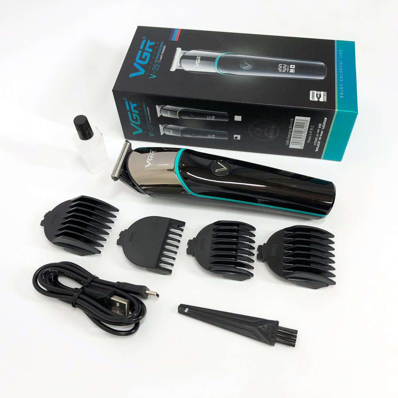 Машинка для стрижки VGR V-291 — професійний T‑триммер з USB-зарядкою — изображение 18