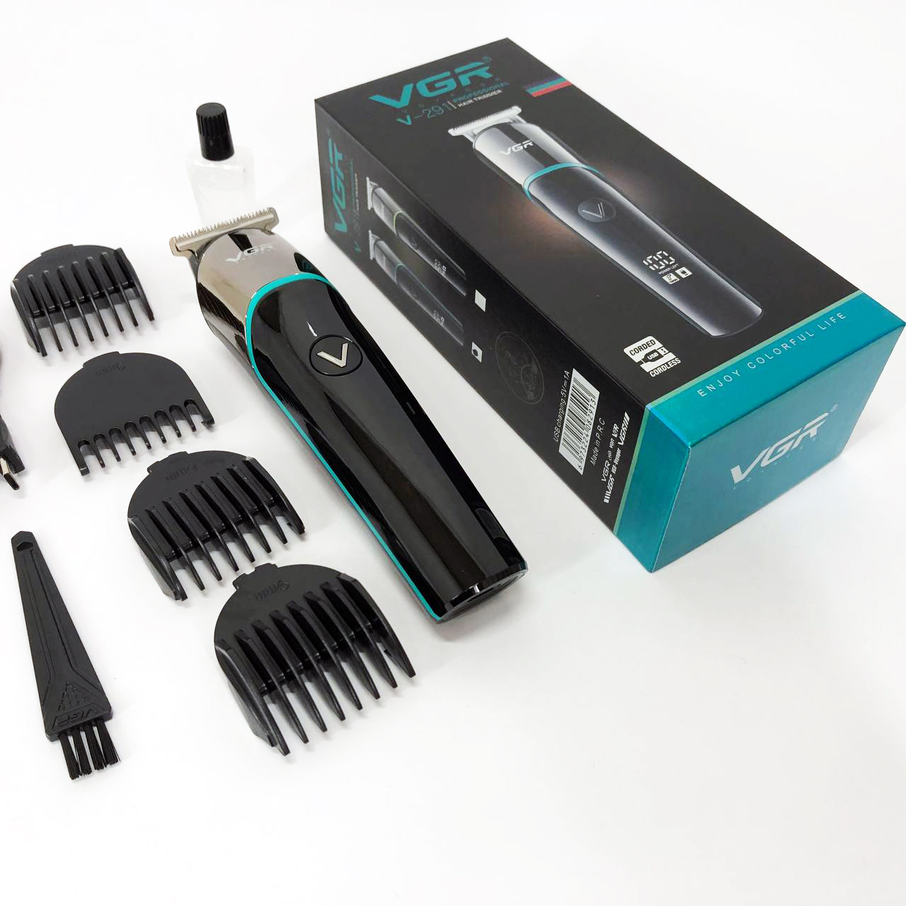 Машинка для стрижки VGR V-291 — професійний T‑триммер з USB-зарядкою — изображение 19