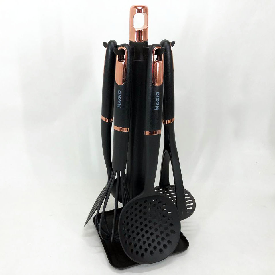 Набір кухонних приладів Magio MG-1126, набір силіконових приладів для кухні, набір нейлонових кухарів — изображение 4