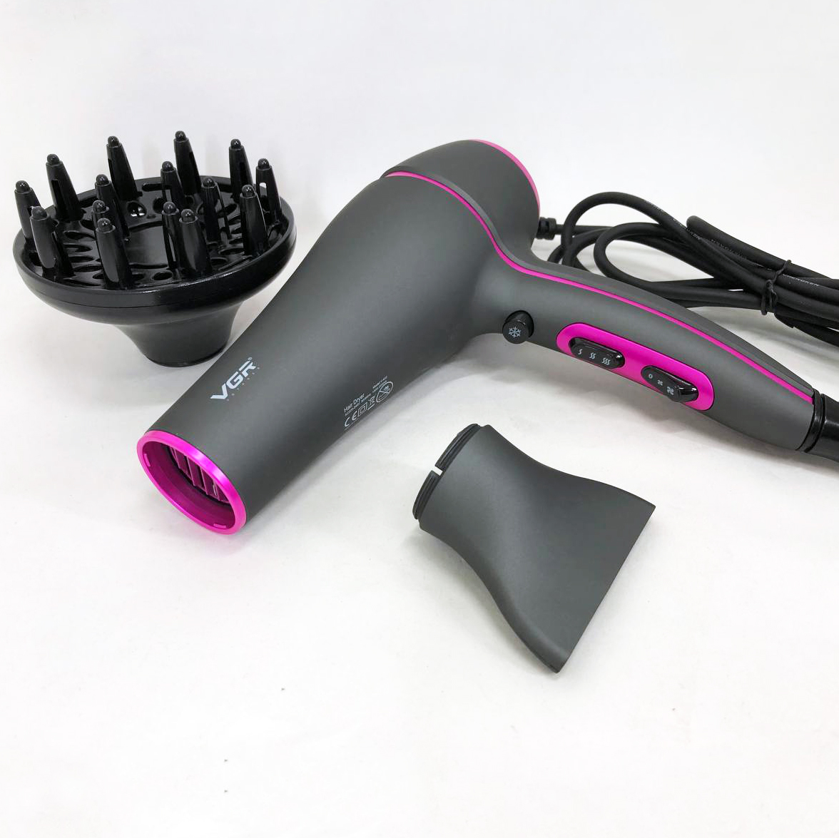 Професійний фен VGR V-402 2200W — швидка укладка — изображение 13