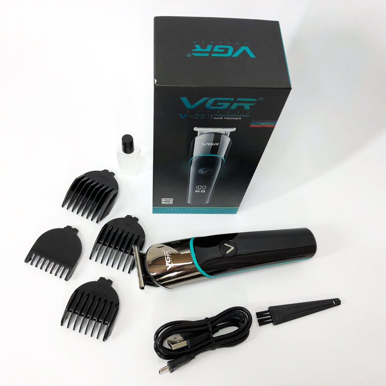 Машинка для стрижки VGR V-291 — професійний T‑триммер з USB-зарядкою — изображение 15