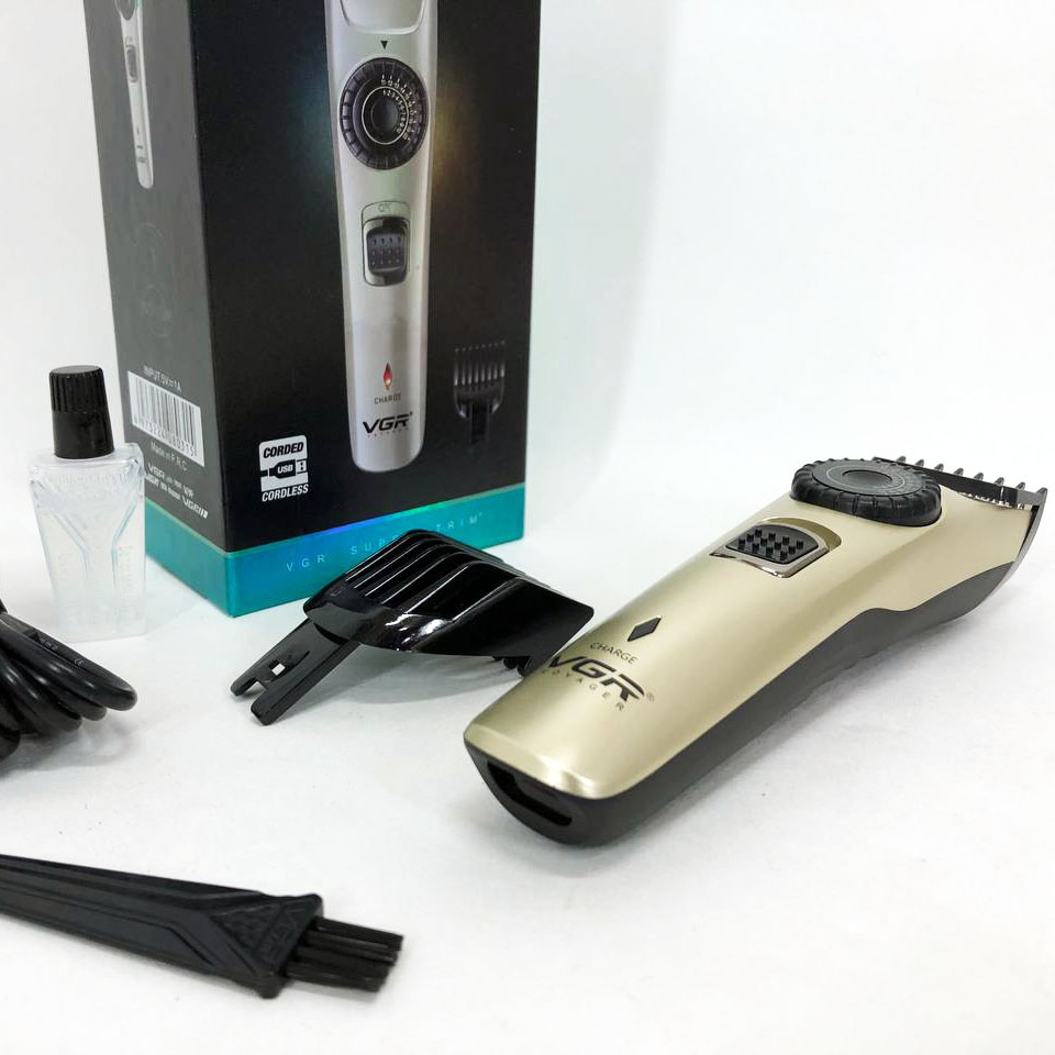 Машинка для стрижки волосся VGR V-031 — бездротова, 1–20 мм, 2 насадки — изображение 14