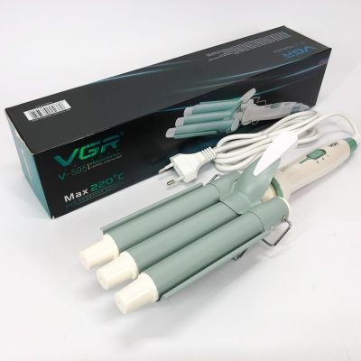 Плойка трійна VGR V-595 — 90 Вт, хвилі 22 мм