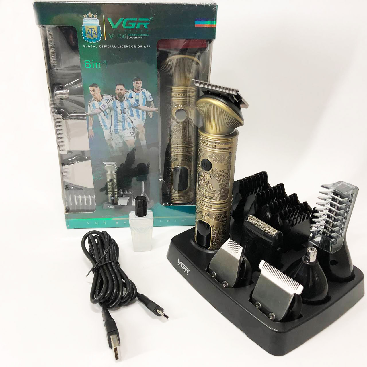 Машинка для стрижки VGR V-106 (6 в 1) — 180 хв роботи, цифровий індикатор — изображение 27
