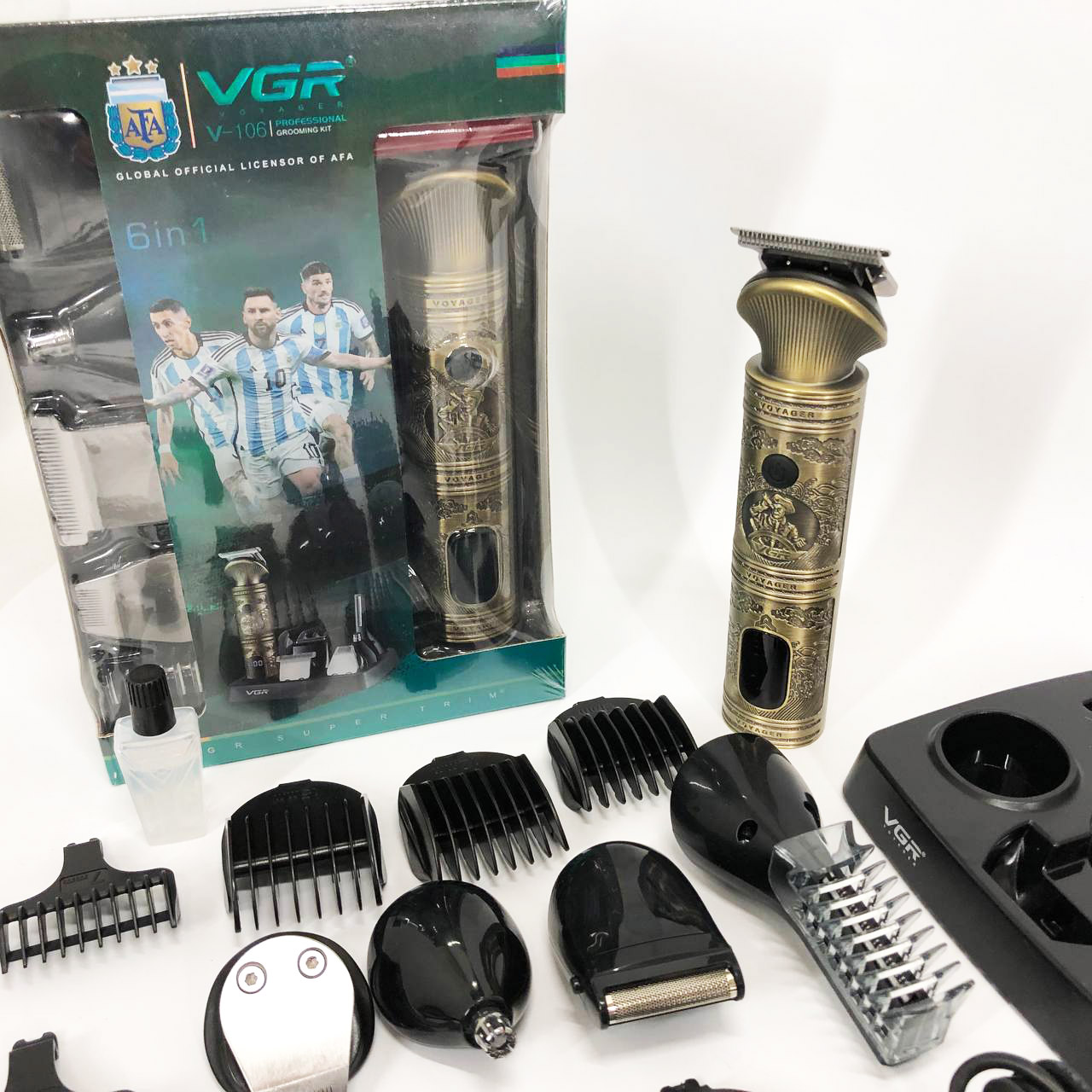 Машинка для стрижки VGR V-106 (6 в 1) — 180 хв роботи, цифровий індикатор — изображение 20