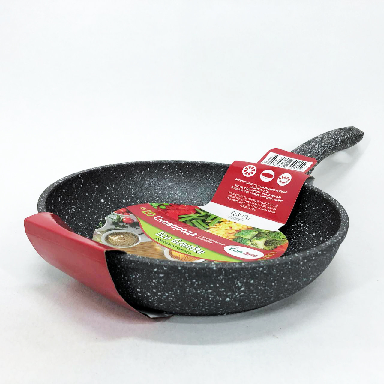 Сковорода Con Brio CB-2011 20 см, сковорода з антипригарним покриттям, сковорода зручна на кухню — изображение 3