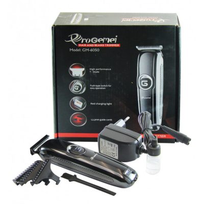 Машинка для стрижки GEMEI GM-6050 — акумуляторна, леза з нержавіючої сталі