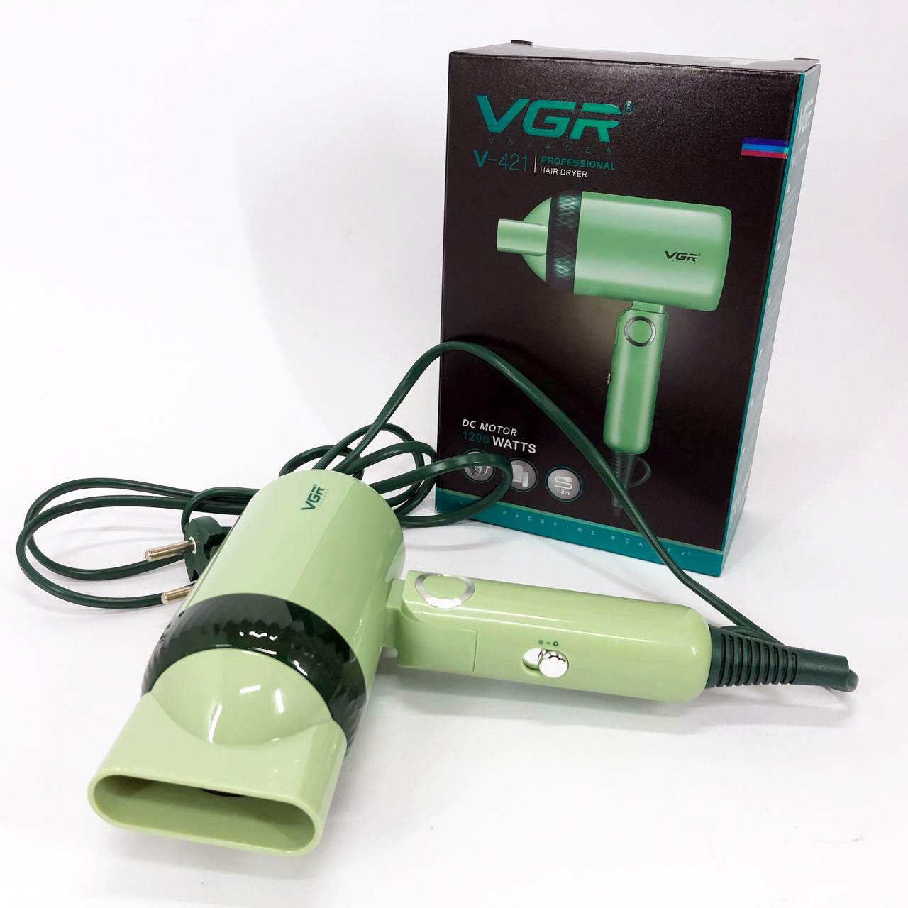 Дорожній складний фен VGR V-421 1200 Вт — компактний і потужний — изображение 2