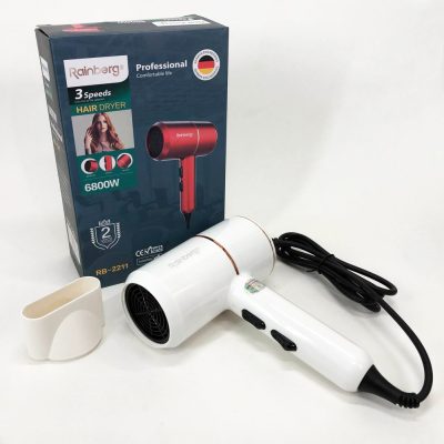 Фен Rainberg RB-2211 — потужний 6800Вт з насадкою-концентратором для швидкої укладки