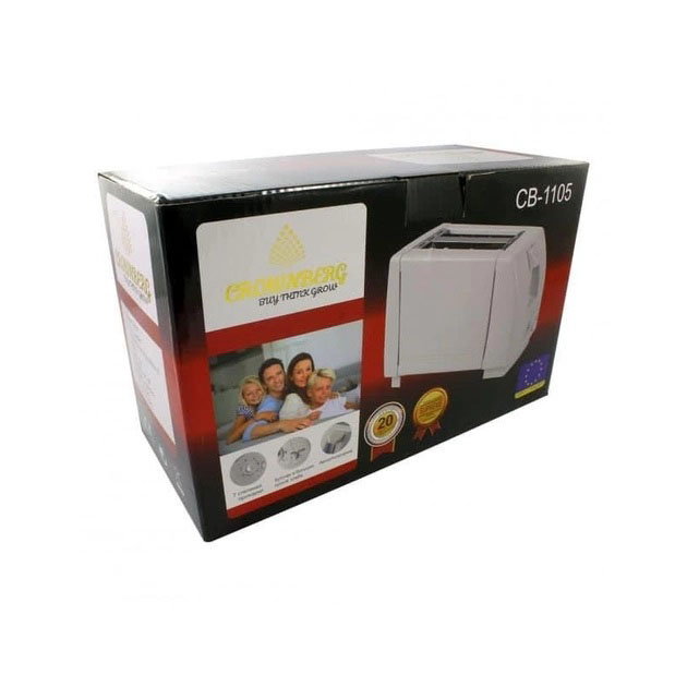 Тостер Crownberg CB-1105 з піддоном для крихт шість рівнів прожарювання, універсальний тостер кухонний — изображение 4