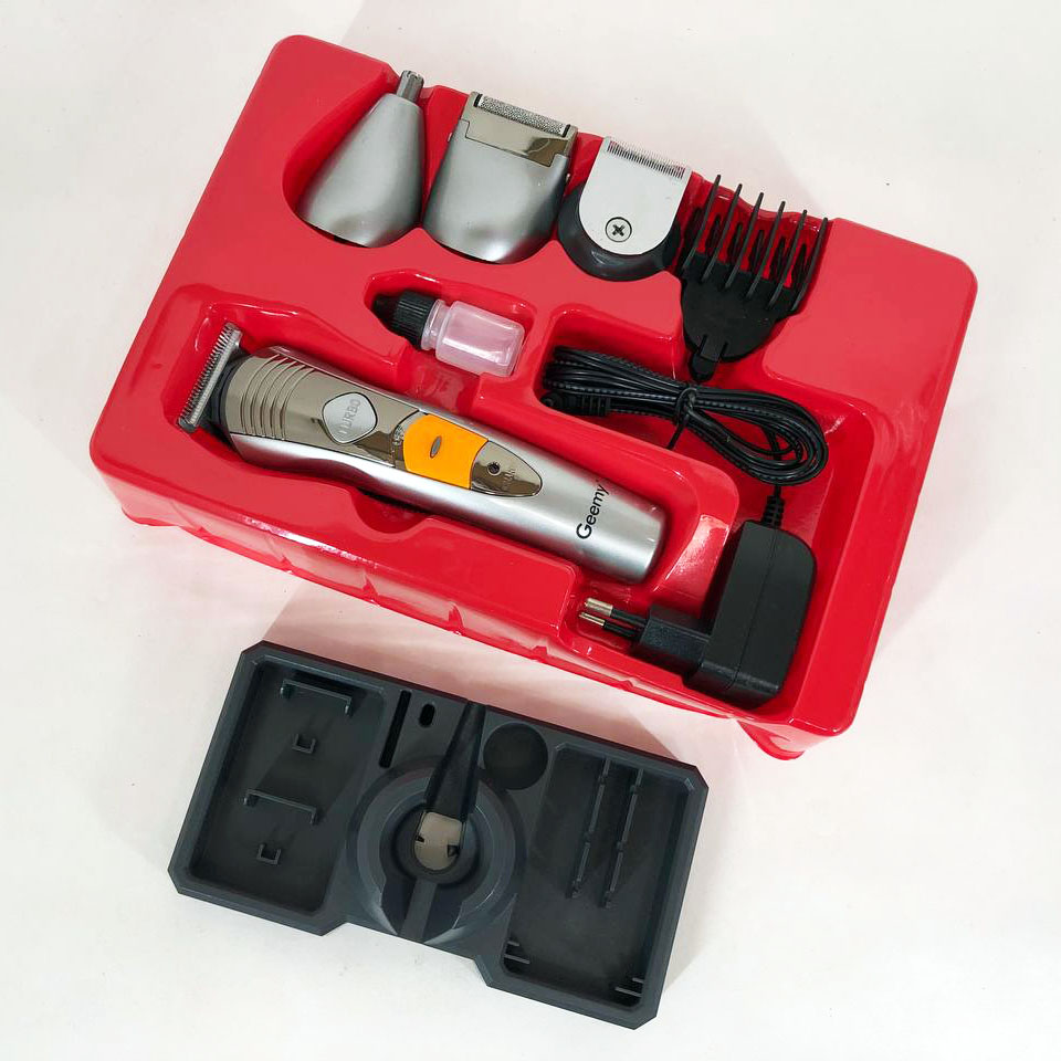 Набір для стрижки Pro Gemei GM-580 — триммер 7-в-1 з акумулятором — изображение 18