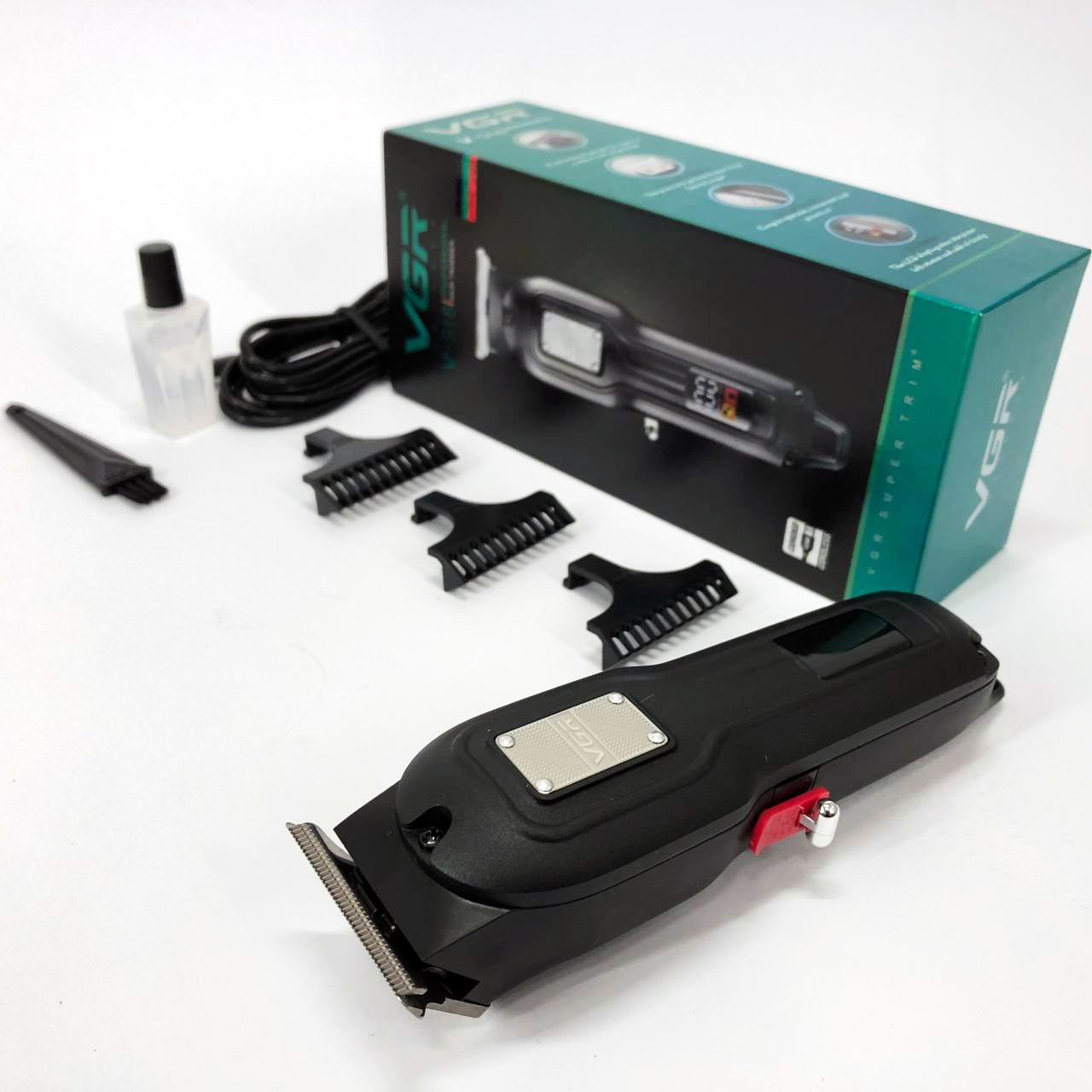 Машинка для стрижки волосся VGR V-918 — бездротова з дисплеєм, 240 хв роботи — изображение 6