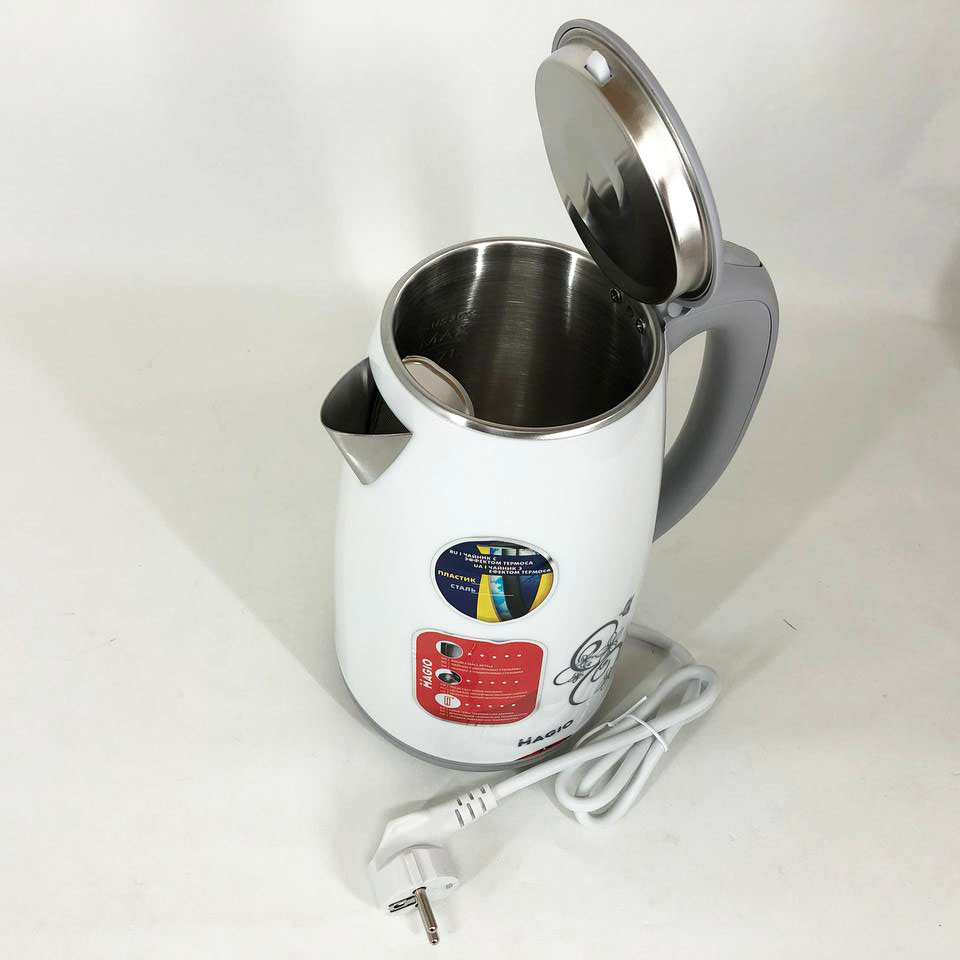 Електрочайник MAGIO MG-512, 1.7 л, стильний електрочайник, чайник електро, чайник дисковий — изображение 9