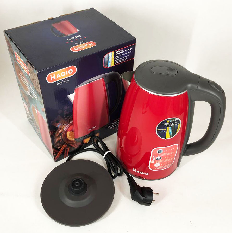 Електрочайник Magio MG-977, 1.7л, гарний електричний чайник, стильний електричний чайник — изображение 10