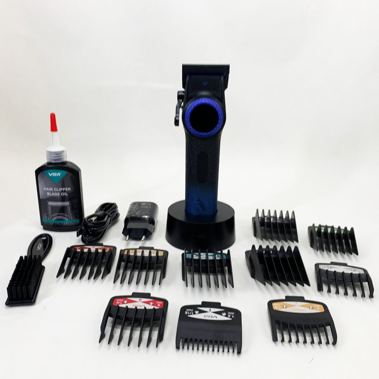 Машинка для стрижки VGR V-001 — до 9000 об/хв, LED-дисплей, 10 насадок — изображение 14