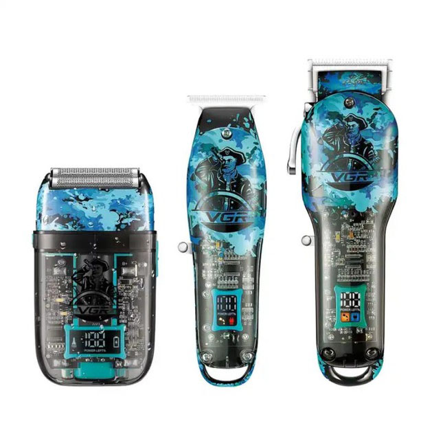 Набір 3в1 VGR V-645 — машинка V-685, триммер V-923 та бритва V-352 (комбіноване живлення) — изображение 2
