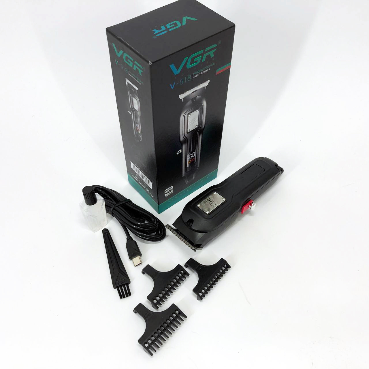 Машинка для стрижки волосся VGR V-918 — бездротова з дисплеєм, 240 хв роботи — изображение 9