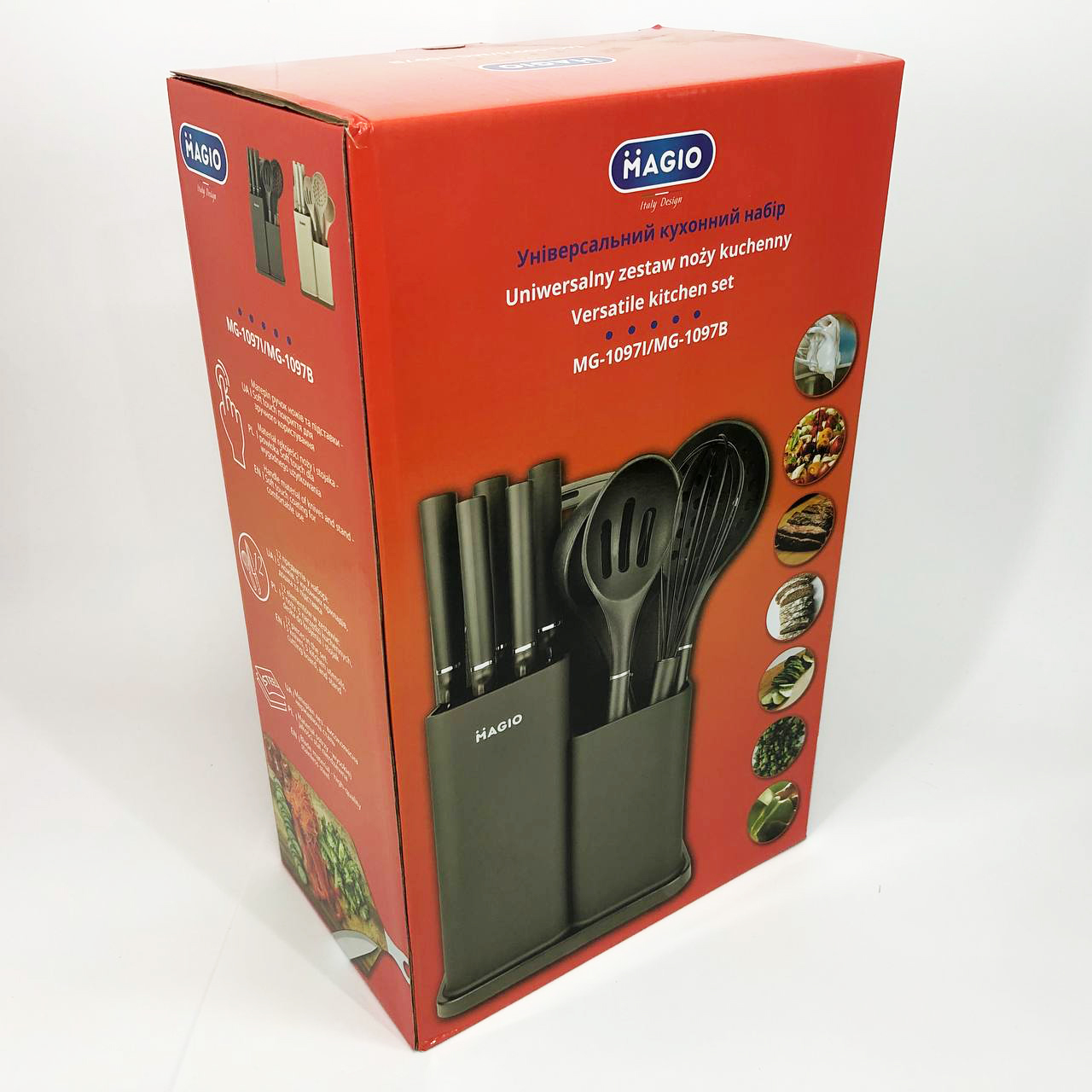 Набір силіконових кухонних речей Magio MG-1097I набір ножів лопаток 12 предметів — изображение 14
