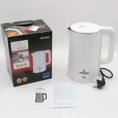 Електрочайник Crownberg CB-2845 дисковий 1.8л 1800Вт White