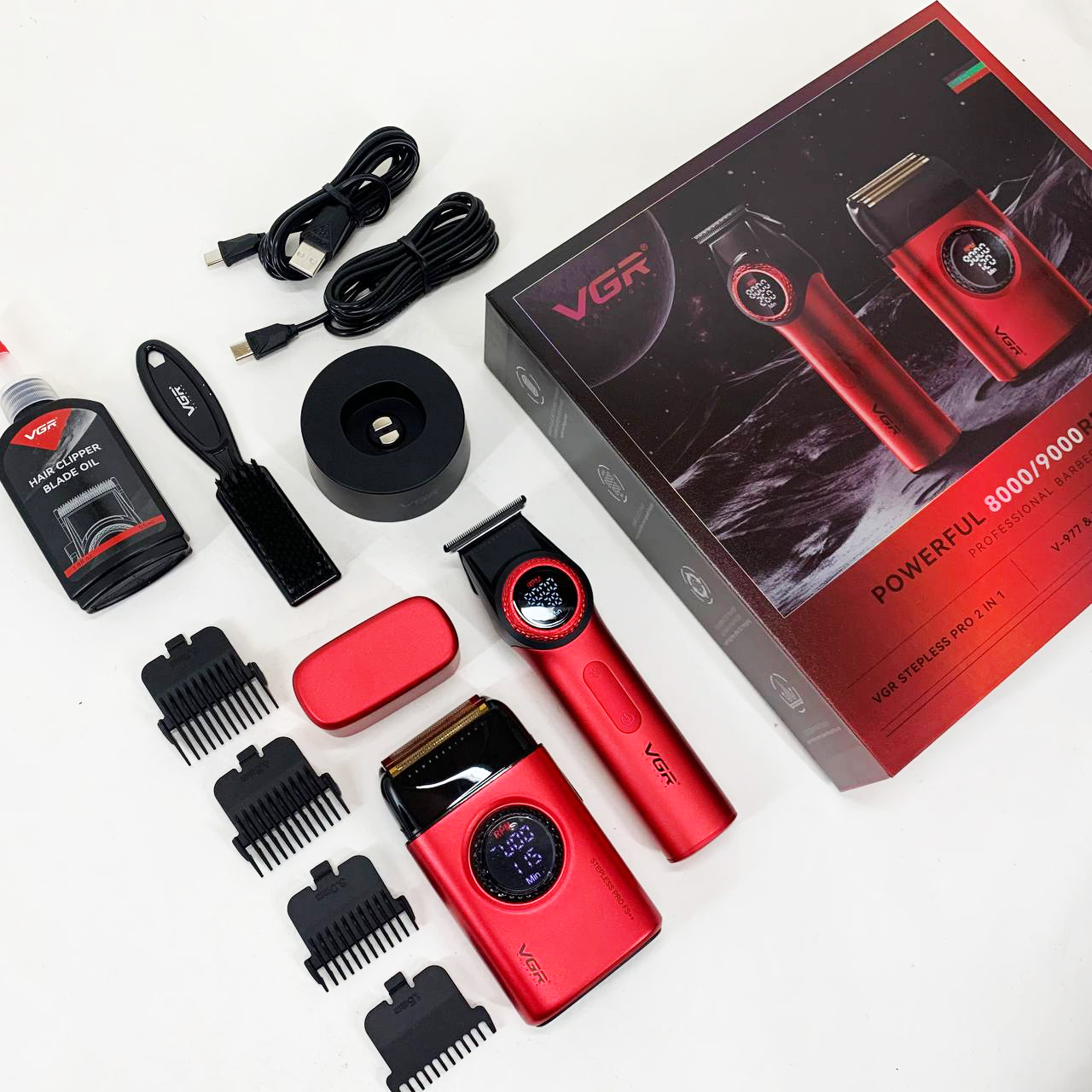 Набір VGR V-977 & V-377 — 2 в 1, DLC-лезо і до 300 хв роботи — изображение 11