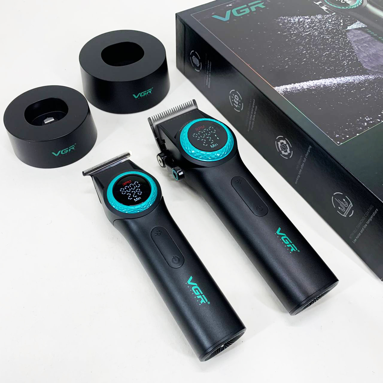 Набір машинка і триммер VGR V-001 & V-977 — до 300 хв роботи — изображение 10