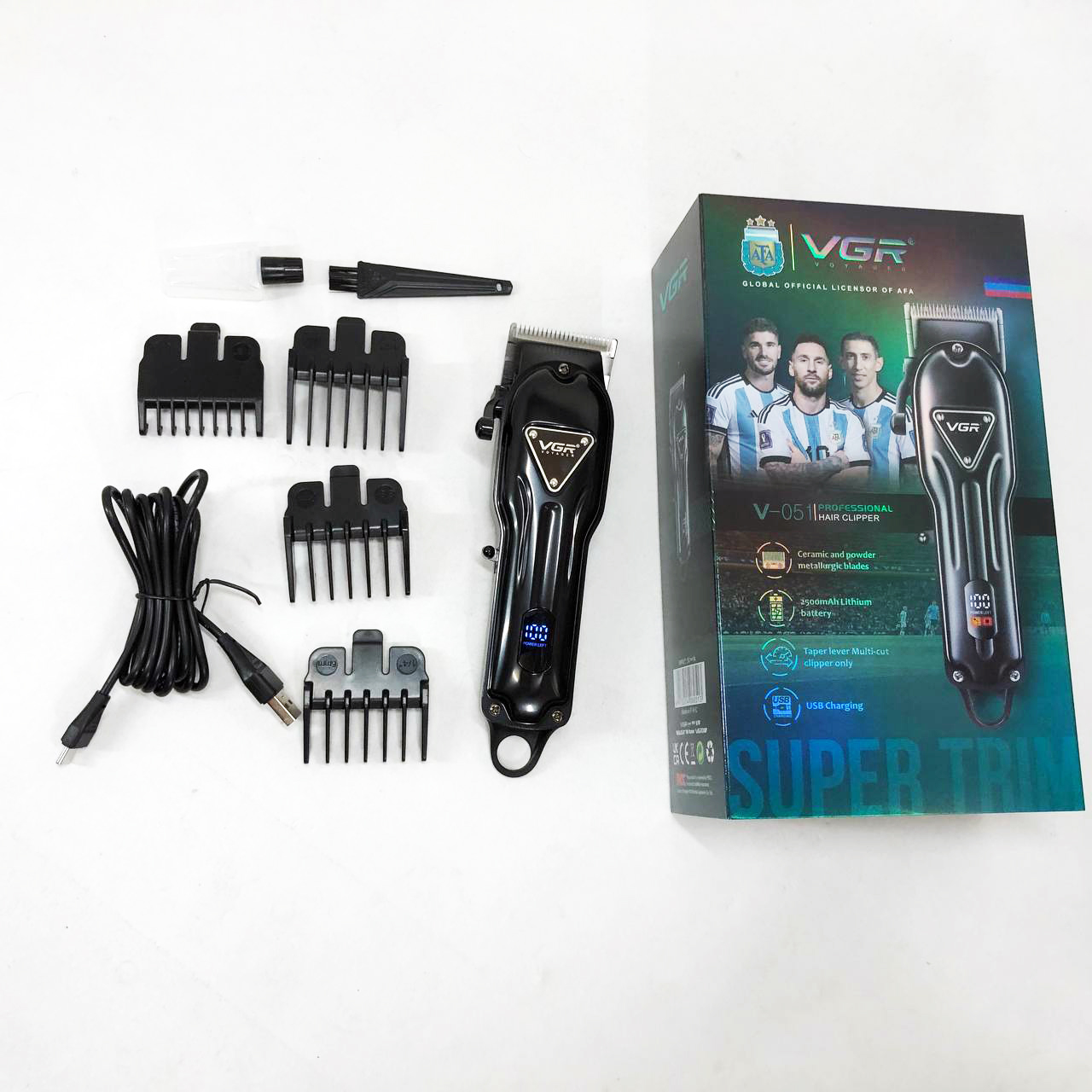 Машинка для стрижки VGR V-051 — до 300 хв роботи, DLC-лезвія, USB-C — изображение 15