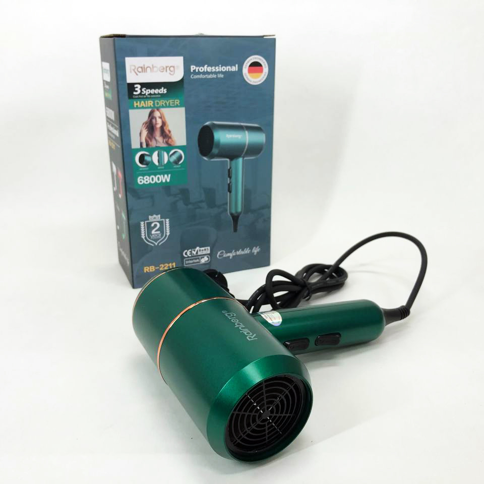 Фен Rainberg RB-2211 — потужний фен для сушки й укладки з насадкою-концентратором — изображение 17