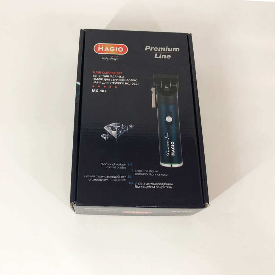 Машинка для стрижки Magio MG-183 — акумуляторна, DLC-лезо, 210 хв — изображение 9