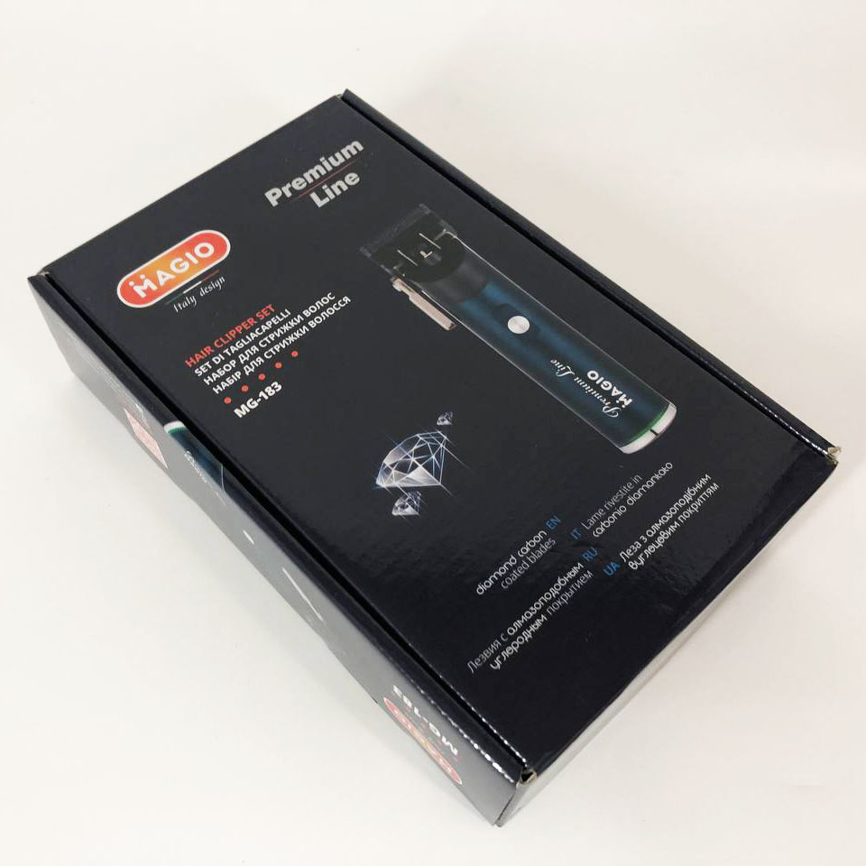 Машинка для стрижки Magio MG-183 — акумуляторна, DLC-лезо, 210 хв — изображение 10