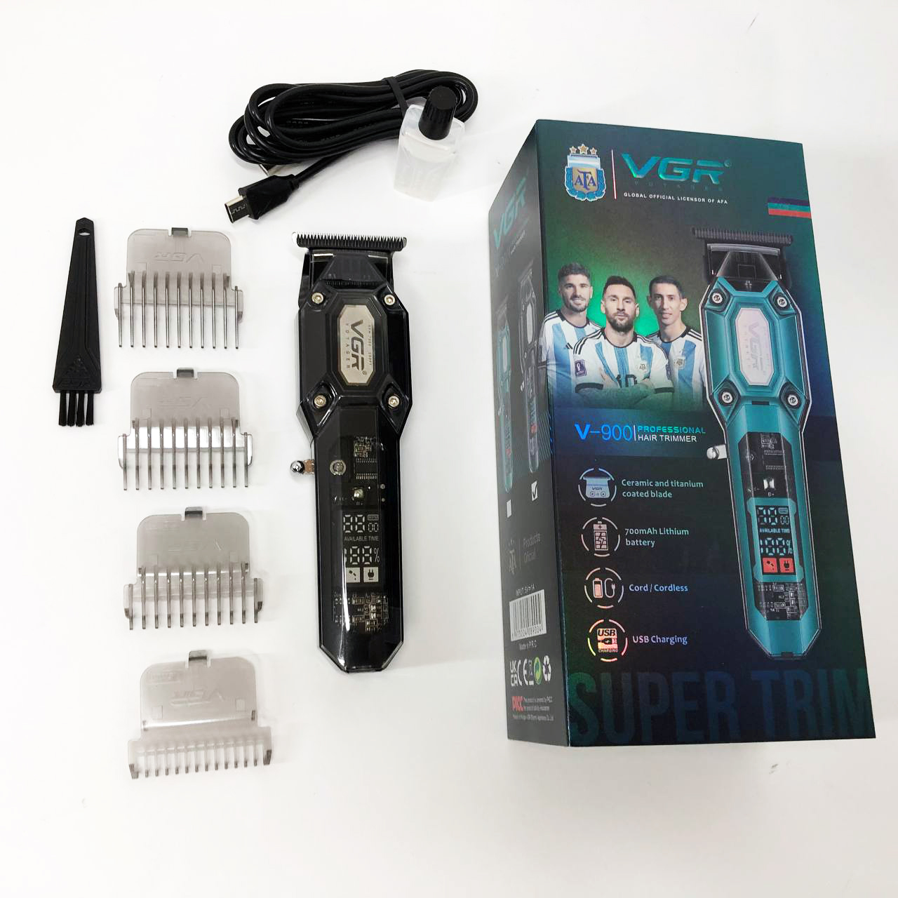 Машинка для стрижки VGR V-900 — бездротова з дисплеєм — изображение 11